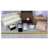 NIB 4 boxes of 12 Ring Boxes, Display Stand and