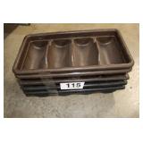 Silverware Tubs 20in/5in/4in