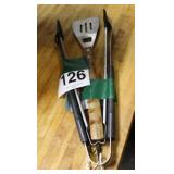Grill Utensils (Tongs x2, Spatula x1)