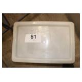 Plastic Tub w/Lid 16in/9in/12in