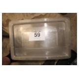 Plastic Tub w/Lid 16in/9in/12in