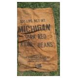 Michigan Dark Red Kidney Beans Burlap Bag