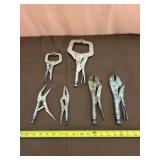 Vise Grips with Clamps and Needle Nose