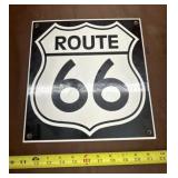 Route 66 Metal Sign 12"
