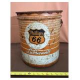 Vintage Phillips 66 Lubricants 5-Gallon Metal