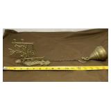 Vintage Brass Bell Door Knocker Monastery Dinner