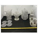 Frosted Glass with Leaf Design Dish