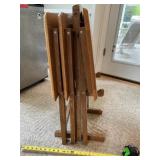 Three Wooden Fold Up Tables with Stand