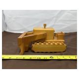 Handmade Solid Wood Toy Bulldozer