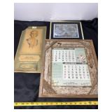 1937 WM C Myers Calendar, 1953 Framed Texaco
