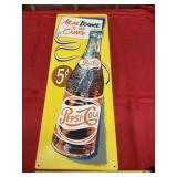 9 x 25 Pepsi-Cola Metal Sign