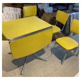 1950ï¿½s Yellow Formica Dinette set with Drop Leaf
