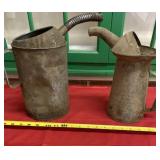 Two Vintage Steel Oil Cans
