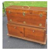 Carpenters Chest on Dolly Complete with Tools.