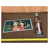 Coca Cola Metal Signs and Thermometer