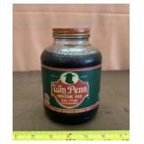 Vintage Wm. Penn Motor Oil Glass Jar, likely from