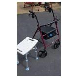 Walker and Shower Stool.