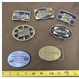 Brass and Silver Blaw-Knox Belt Buckles