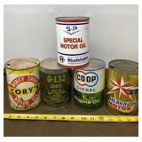 Empty Various Brand Oil Cans