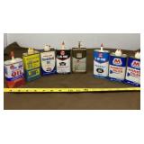 Marathon, Pan-am and Gunk Oil Cans with Contents