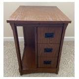 Powell Mission Oak Magazine Rack Side Table with