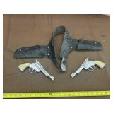 Western-Style Toy Cap Gun Set Featuring Two