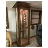 Vintage Wood Curio Cabinet