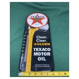Texaco Motor Oil 1996 Metal Thermometer.