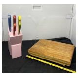 Cutting Board and Stainless Steel China Knives