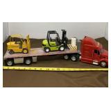Peterbilt Semi with Flatbed Trailer and