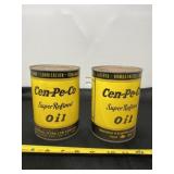 Cen-Pe-Co Super Refined Oil Full Quart Cans