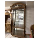 Vintage Oak Curio Cabinet