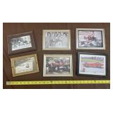 Collection of Framed Vintage Racing Photographs,