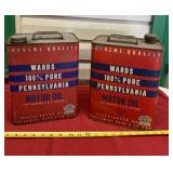 2 Gallon Wards Motor Oil Empty Jugs