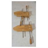 Two Jorgensen Wood Clamps 14"