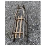 Vtg Wooden Sled