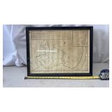 Framed 1945 facsimile print of "George