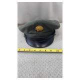 US Army green wool enlisted service visor cap