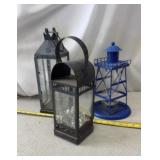 Decorative metal and glass lanterns
