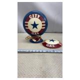 Retro Americana City Gas brand table lamp