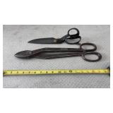 Antique Hand Forged Tin Snips & Shears