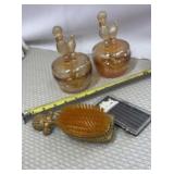 Jeannette Glass Company marigold carnival glass