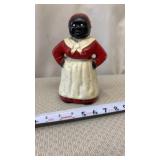 Vtg Black Americana painted cast iron coin bank