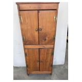 Tall Wooden Storage Cabinet With Double Doors
