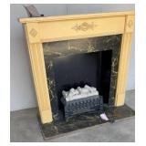 Neoclassical style electric fireplace mantel