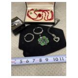 Costume Jewelry silver-toned pieces featuring a