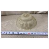 Vtg Frosted glass ceiling light shade featuring a