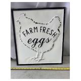 Farm Fresh Eggs Metal Sign