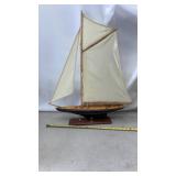 Vintage Yacht Sailboat Model