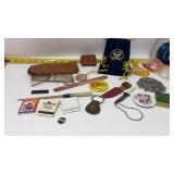 Misc items-Letter Opener, Glasses with Case,